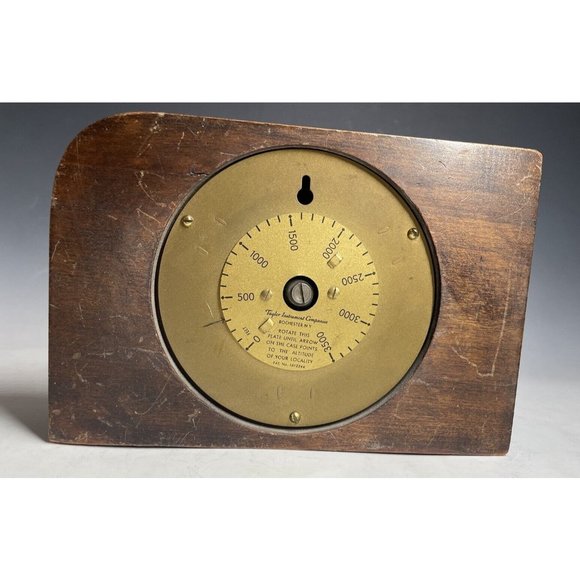 Antique Art Deco Taylor Wooden Barometer CASE PARTS / REPAIR 1920's - Picture 11 of 12